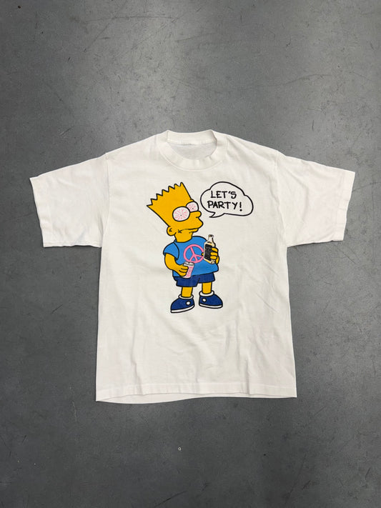 90S BART SIMPSON "LET'S PARTY!" BOOTLEG TEE (PULLED TAG)