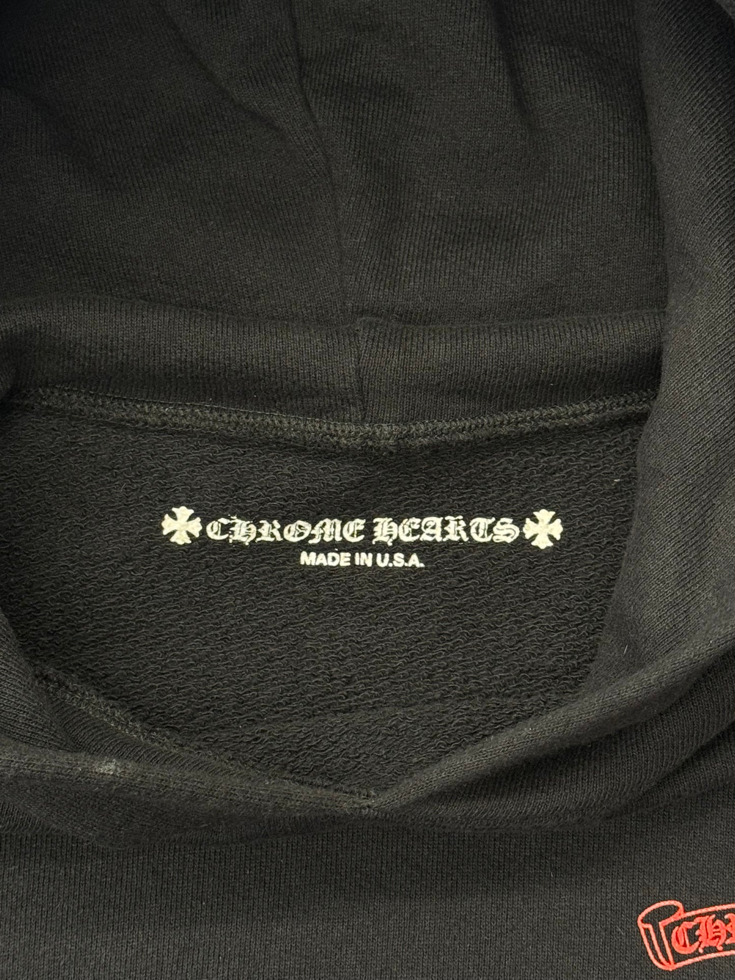 CHROME HEARTS MATTY BOY FLORAL CHOMPER PULLOVER HOODIE - BLACK