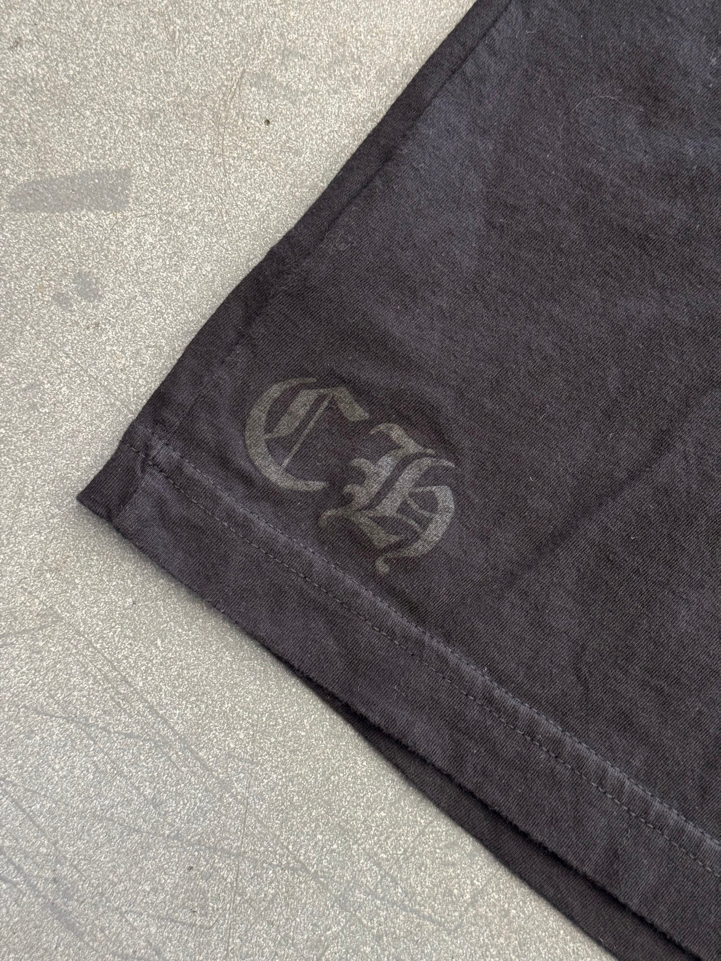 CHROME HEARTS MIAMI FLORAL LS TEE - BLACK/WHITE