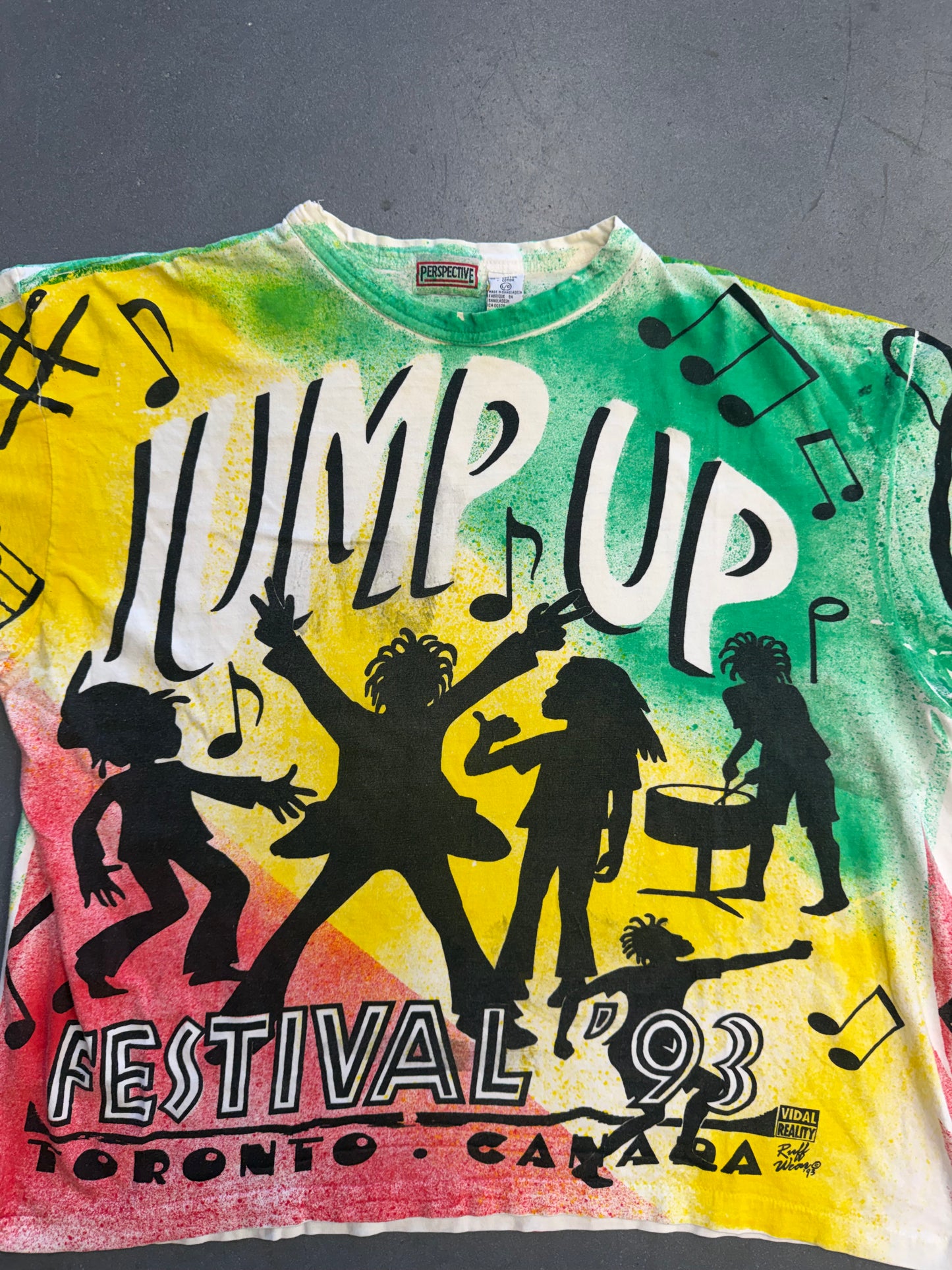 1993 JUMP UP FESTIVAL TORONTO, CANADA MUSIC FESTIVAL TEE (PERSPECTIVE TAG)