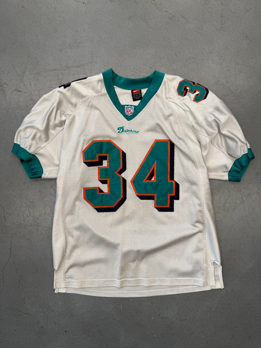 2000'S NIKE MIAMI DOLPHINS #34 GAME WORN JERSEY (BLACK NIKE TAG)