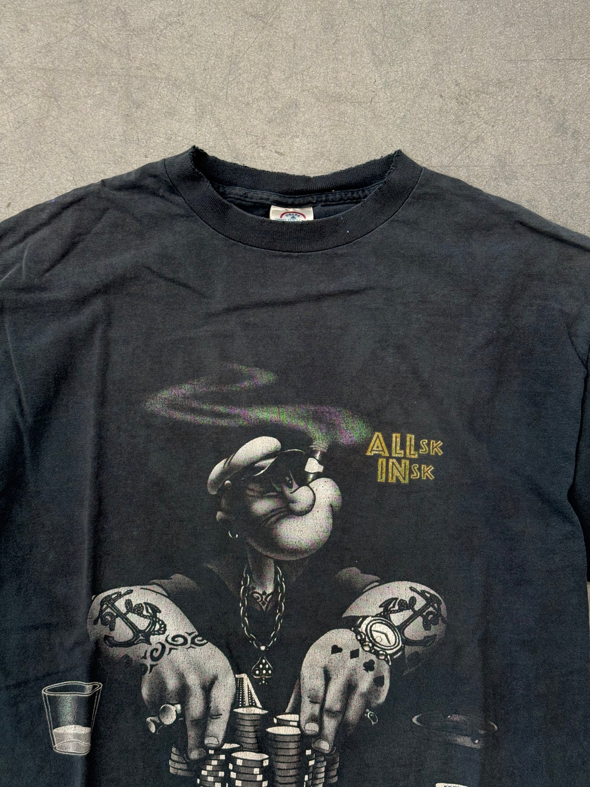Y2K POPEYES ALLSK INSK POKER TEE (DELTA PRO WEIGHT TAG)