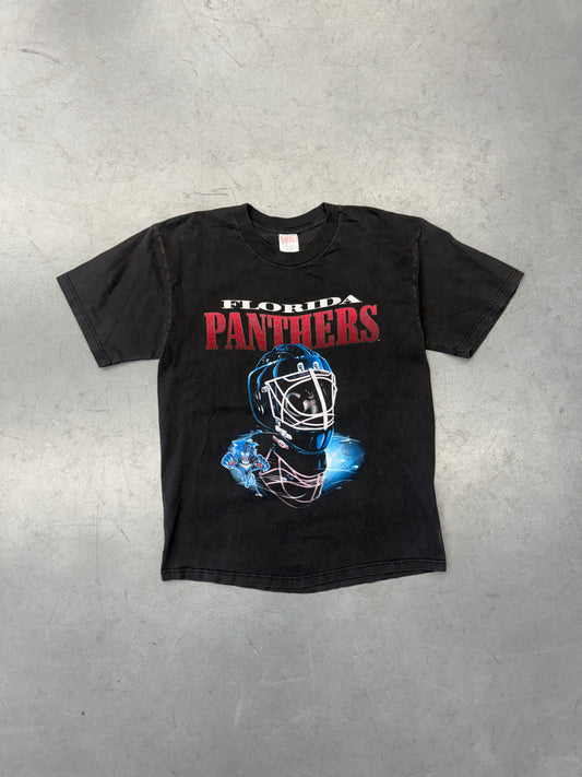 90S FLORIDA PANTHERS HELMET ON ICE GLITTER LOGO TEE (MIRO TAG)
