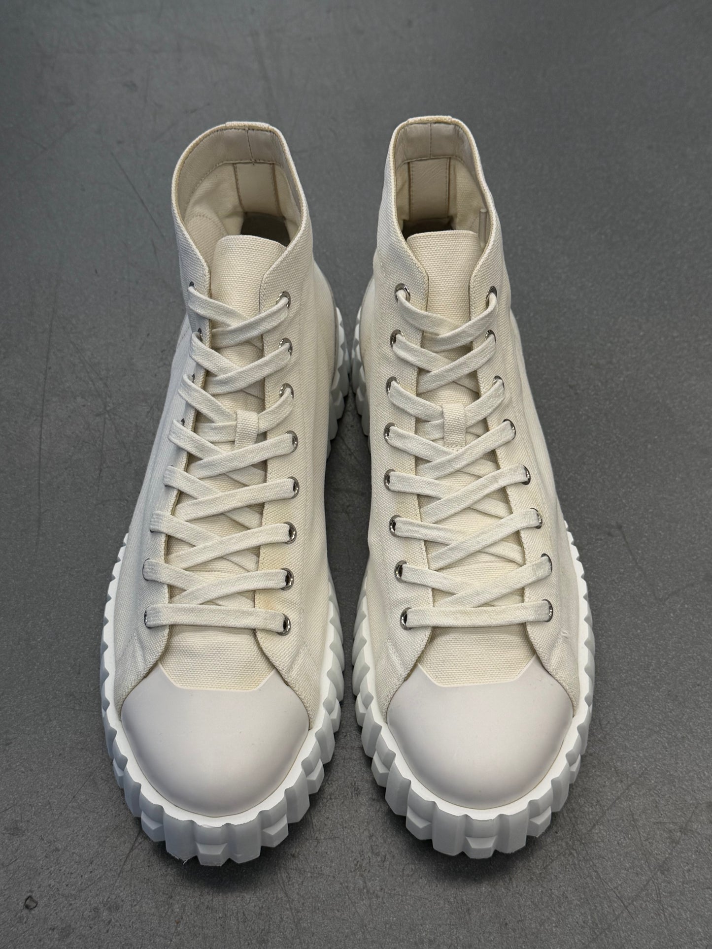 SIZE 43 HERMES CLIMB HIGH-TOP SNEAKERS - WHITE (NO BOX)