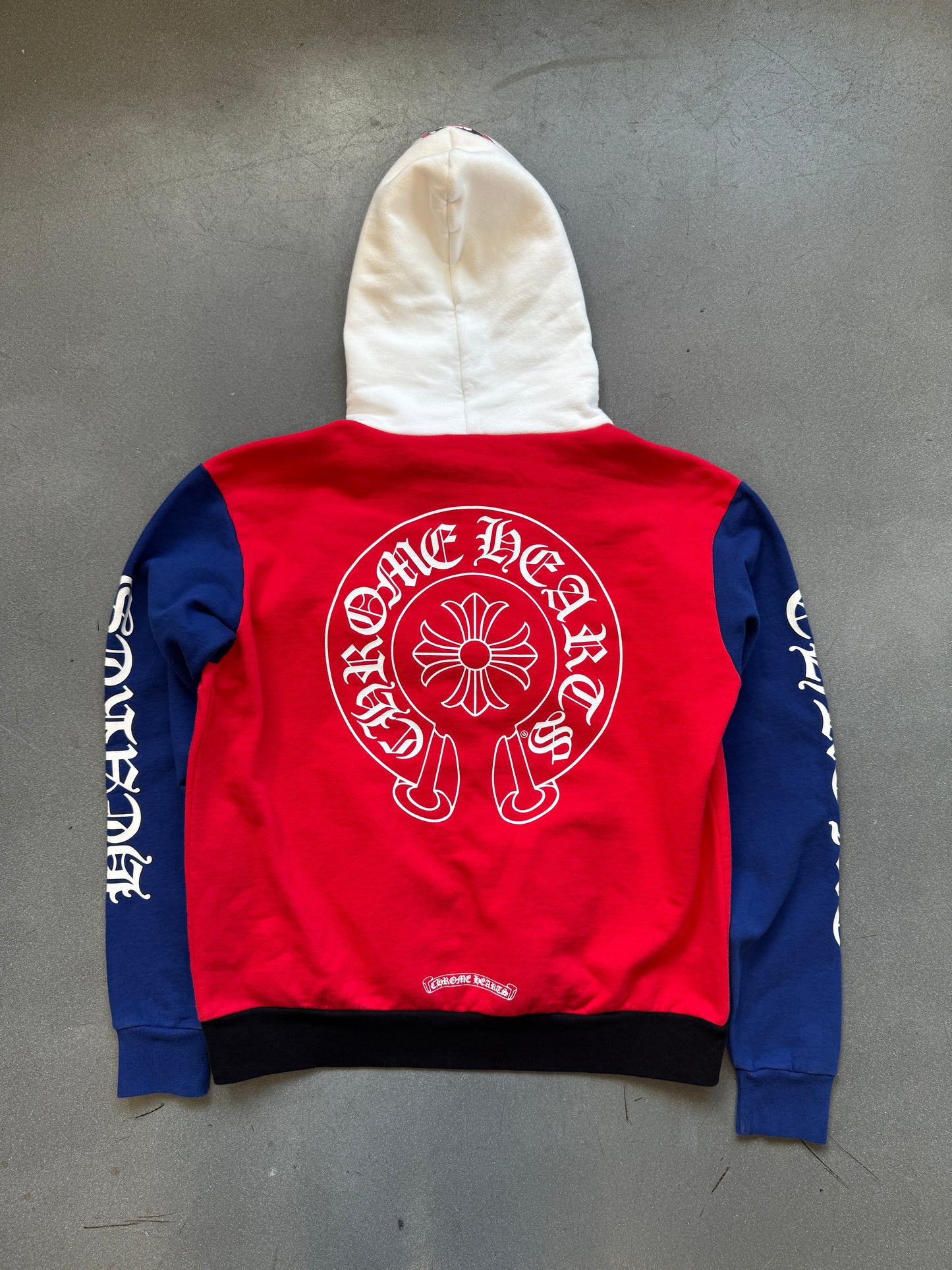 CHROME HEARTS MATTY BOY COLOR-BLOCK CHOMPER HOODIE (XS)