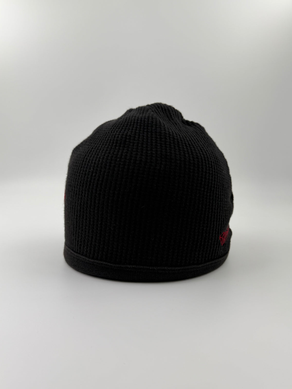 OLDER CHROME HEARTS THIN RED CROSS THERMAL WAFFLE BEANIE - FADED