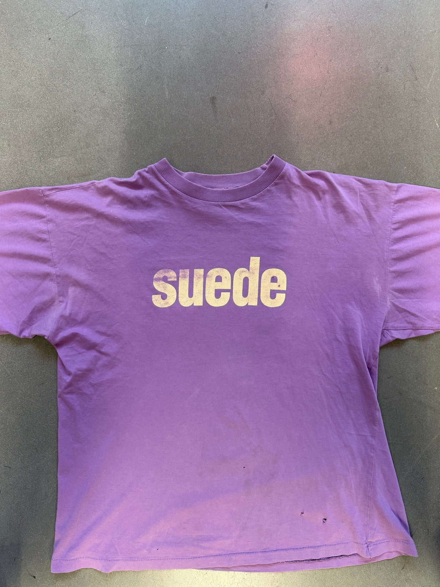 90S SUEDE "WE ARE A BOY WE ARE A GIRL" TEE (FIREFOX TAG)