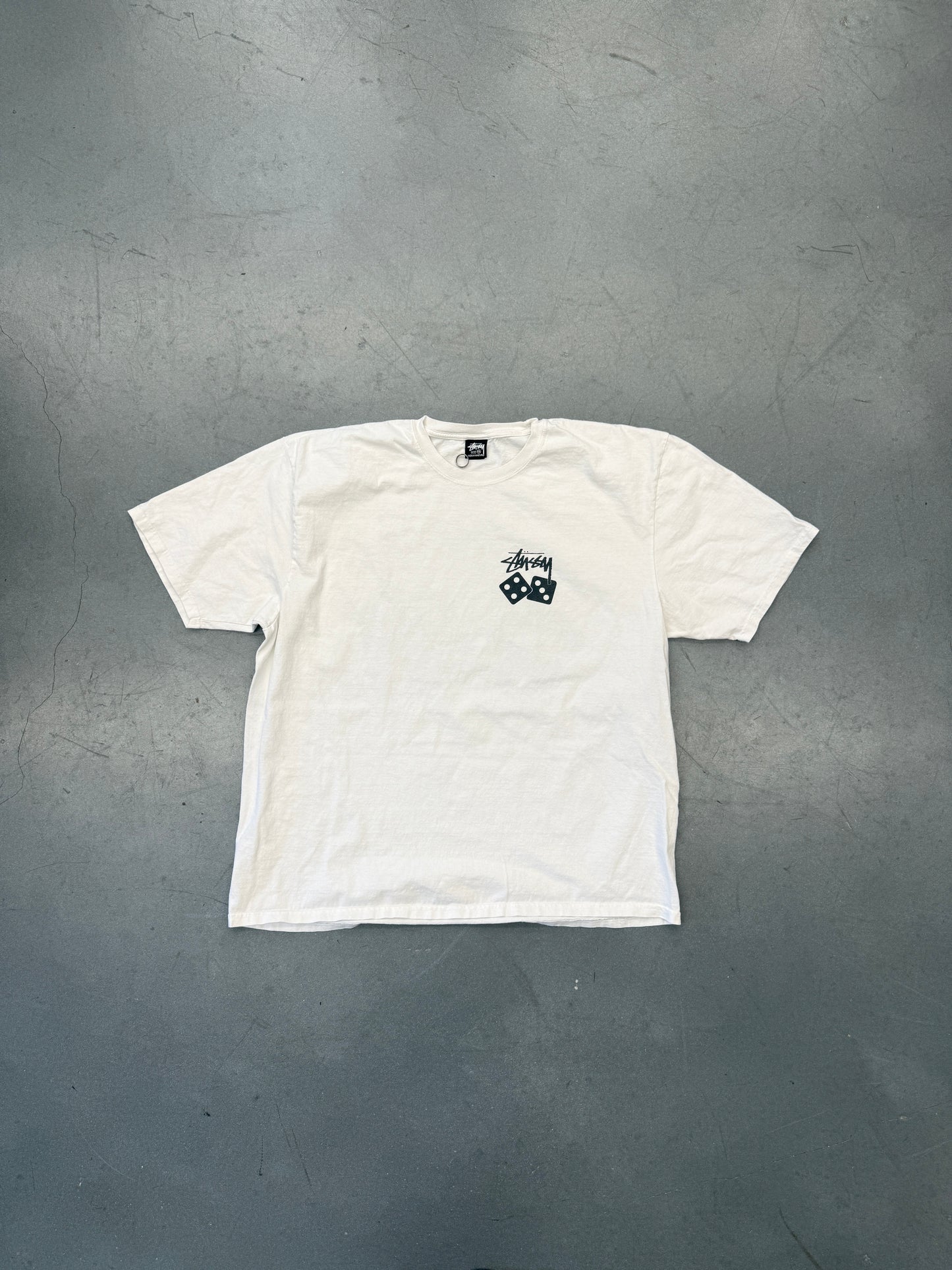 STUSSY DICE MULLET TEE (DOUBLE TAG MADE IN HONDURAS)