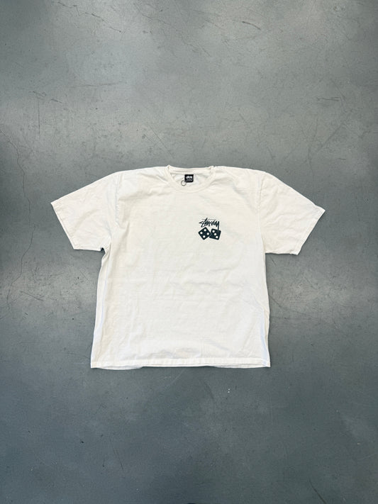 STUSSY DICE MULLET TEE (DOUBLE TAG MADE IN HONDURAS)