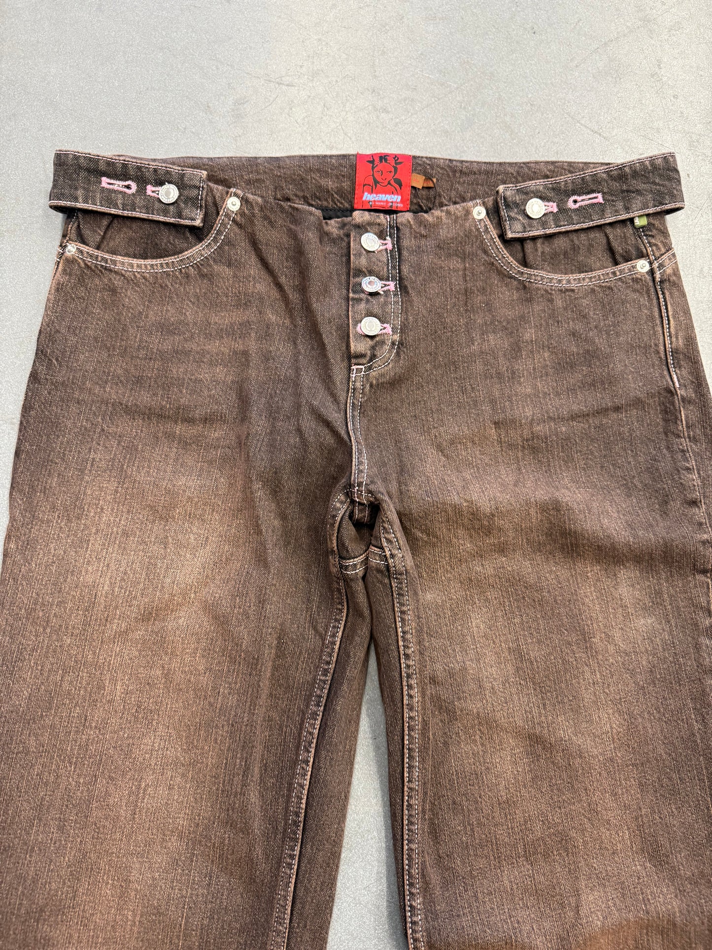 HEAVEN BY MARC JACOBS JACOBS DETACHED WAISTBAND FLARE JEANS