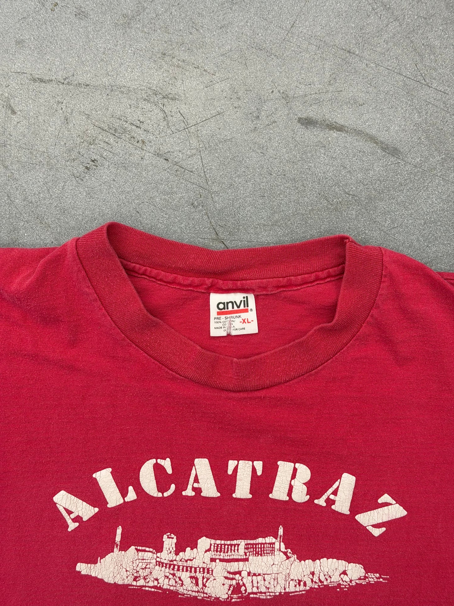90S ALCATRAZ PENITENTIARY SWIM TEAM TEE (ANVIL TAG)