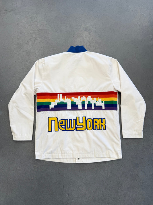 2003 SUPREME "WHITE NUGGETS" EMBROIDERED BUTTON UP JACKET