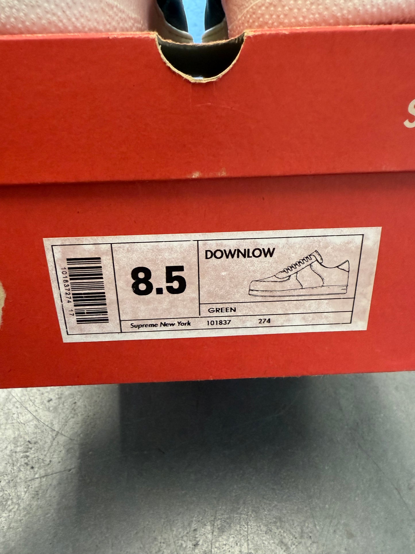 2001 SIZE 8.5 SUPREME DOWNLOW - GREEN (BRAND NEW WITH BOX)