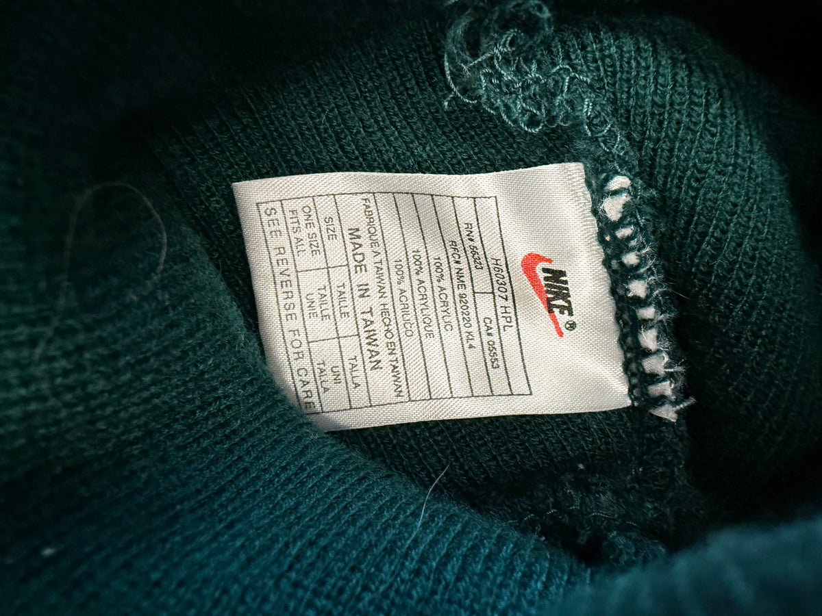 90S NIKE WHITE SWOOSH BEANIE - GREEN