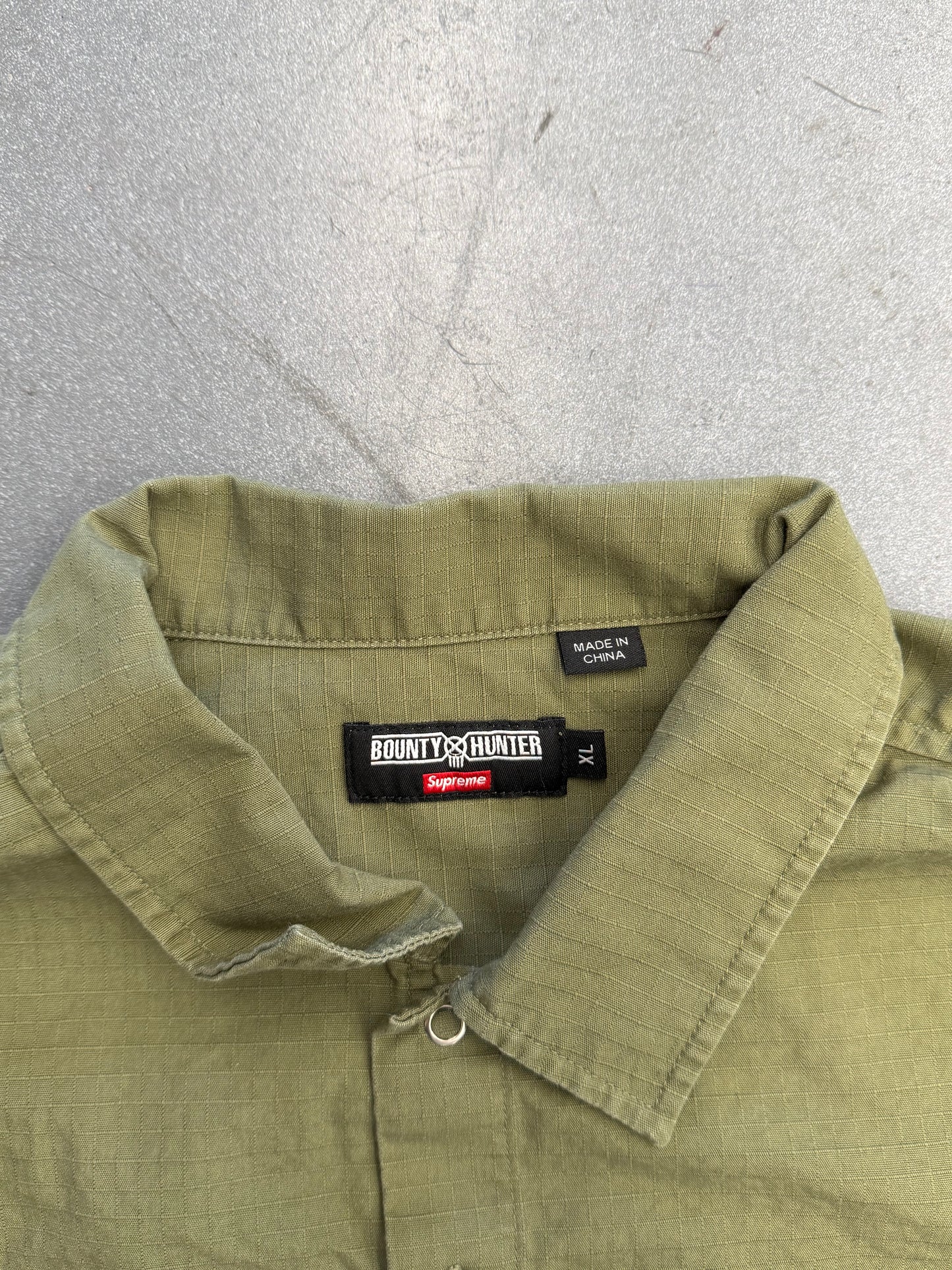 FW23 SUPREME BOUNTY HUNTER RIPSTOP SHIRT - OLIVE