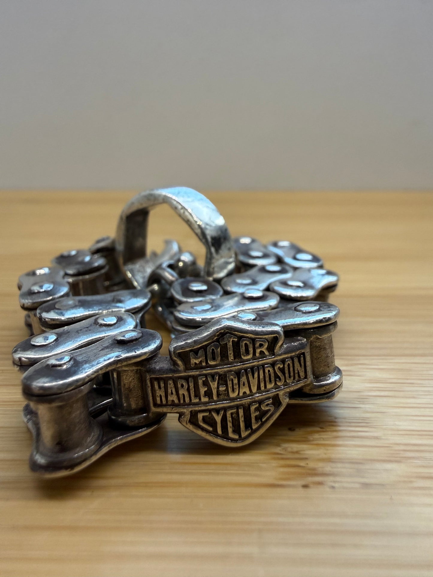 VINTAGE HARLEY-DAVIDSON BIKER CHAIN TOOL SILVER BRACELET