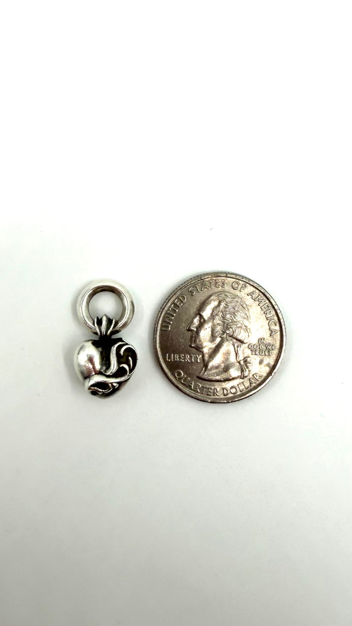 CHROME HEARTS SMALL HEART SILVER PENDANT