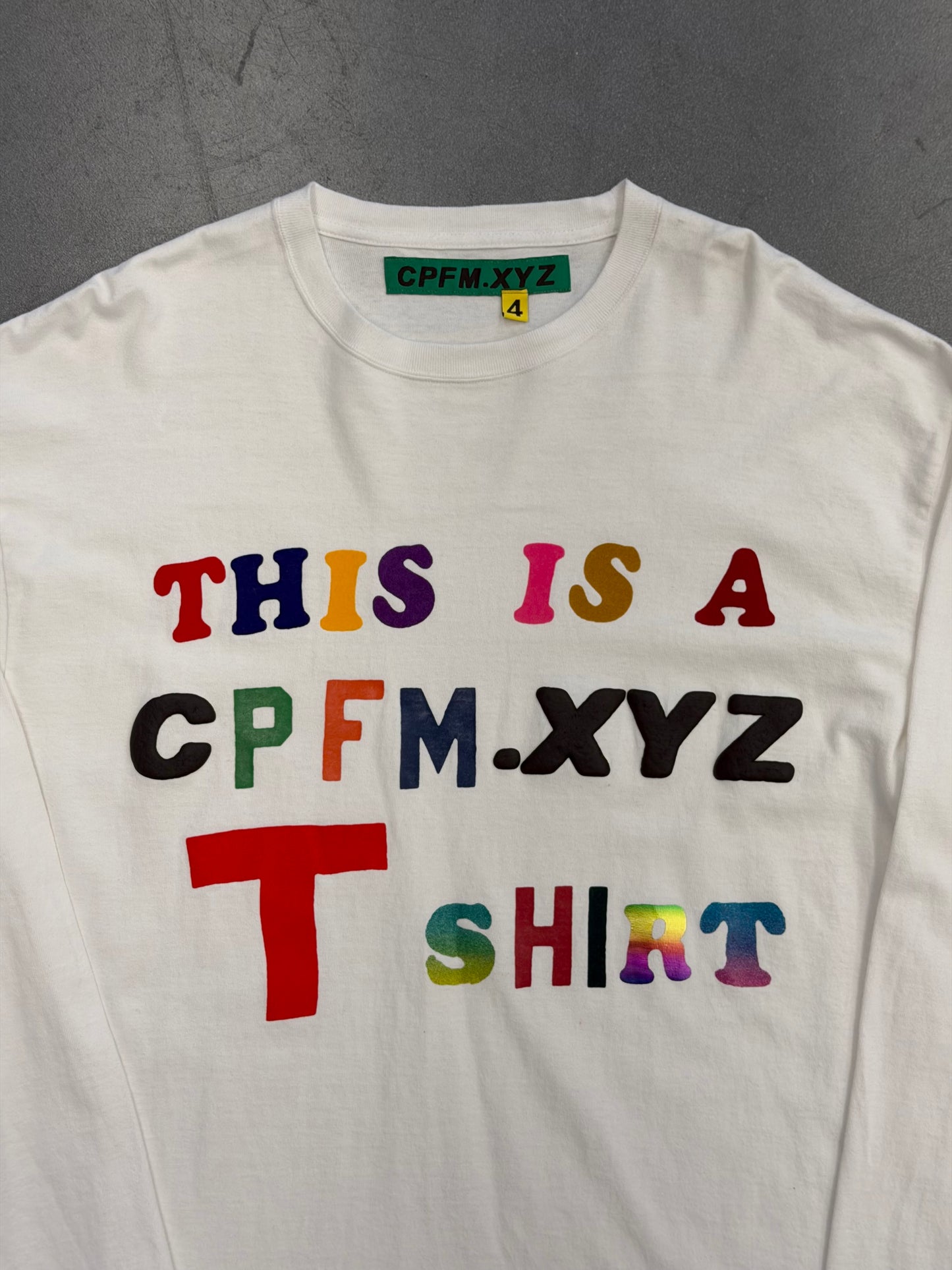 CACTUS PLANT FLEA MARKET "CPFM.XYZ" "THIS IS A T SHIRT" LS TEE