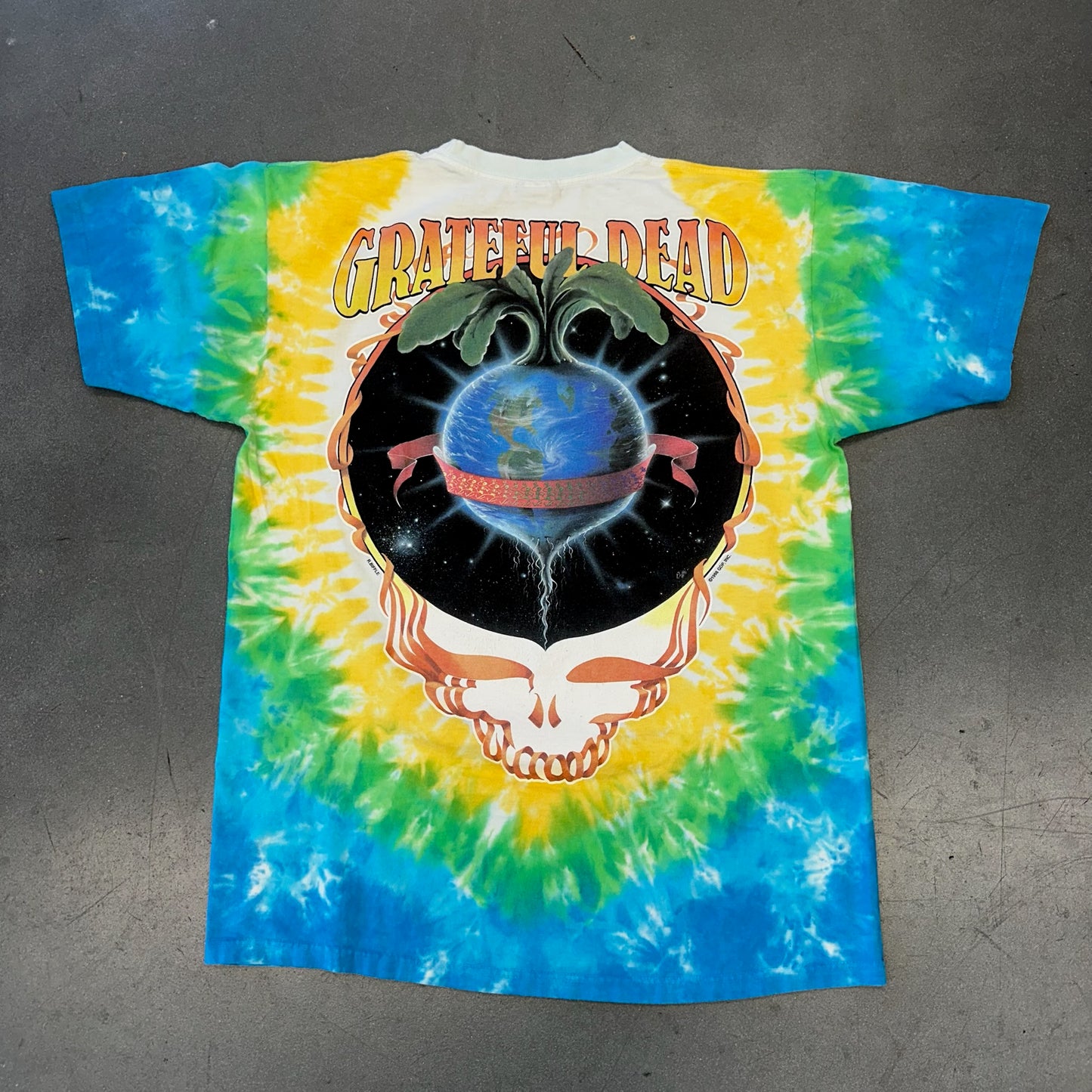 1998 GRATEFUL DEAD KEEP IT GREEN LIQUID BLUE TEE LIQUID BLUE TAG)