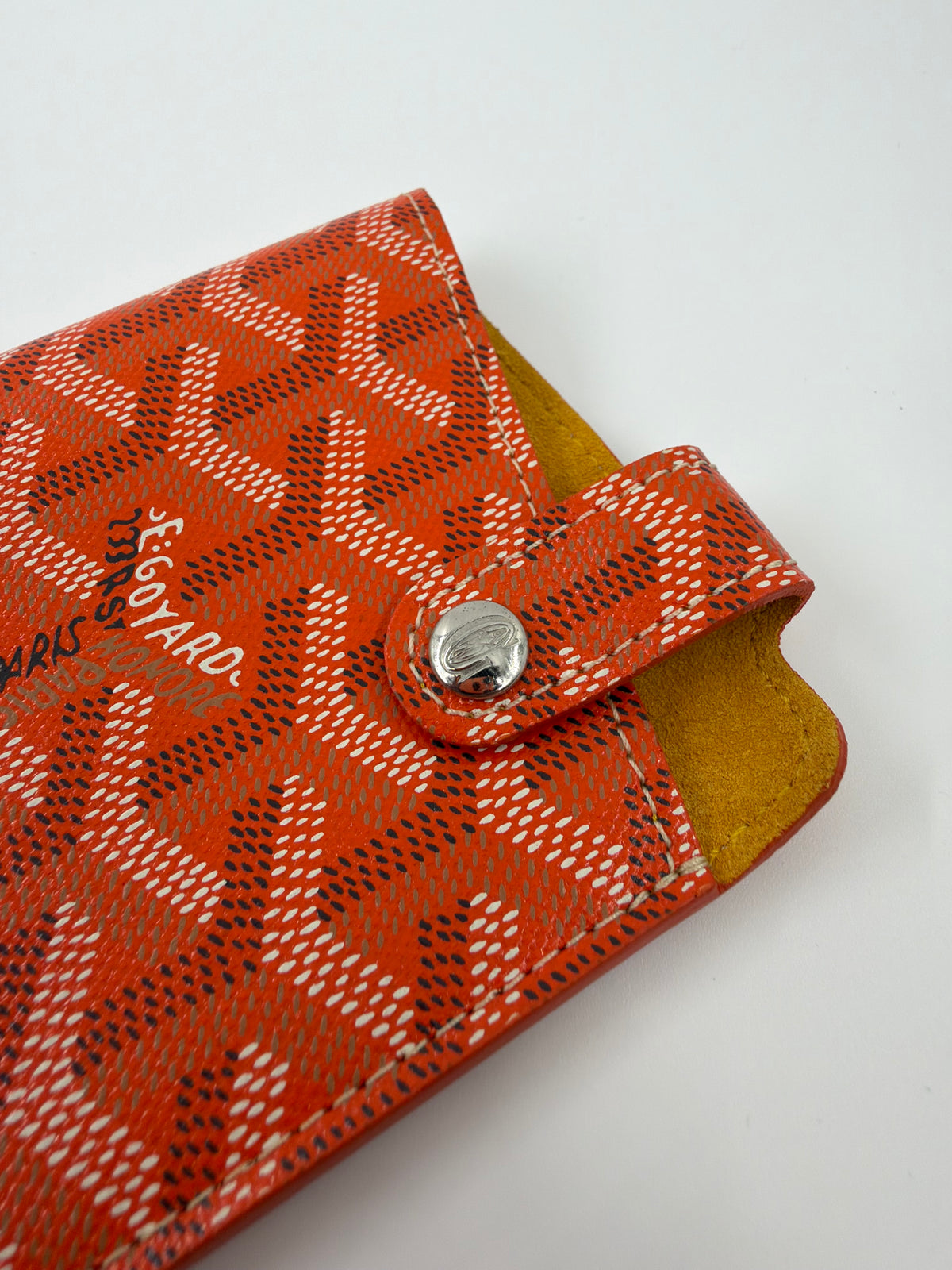 GOYARD MONTMARTRE GM SUNGLASSES CASE WITH LEATHER STRAP