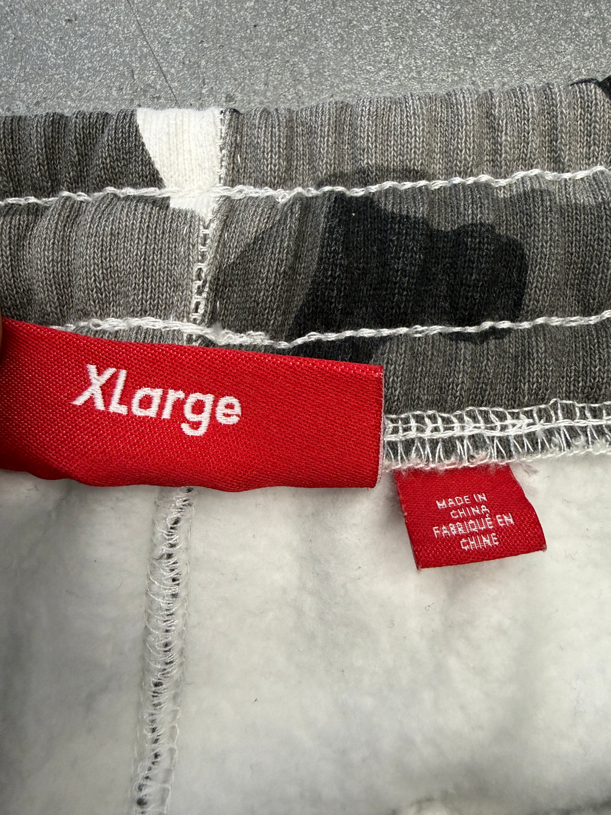 SS26 SUPREME SATIN APPLIQUE SWEATPANTS - SNOW CAMO