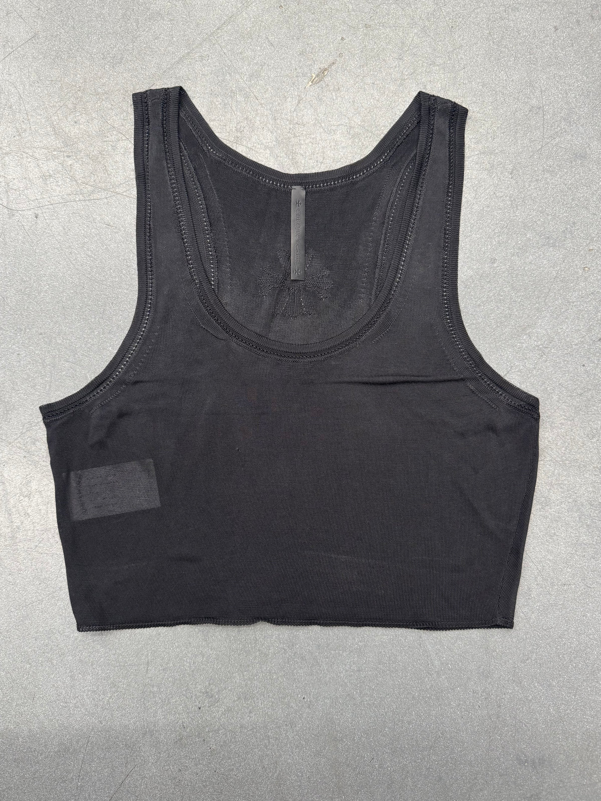 CHROME HEARTS 'FRANKIE' SHEER JACQUARD LUXE TOP