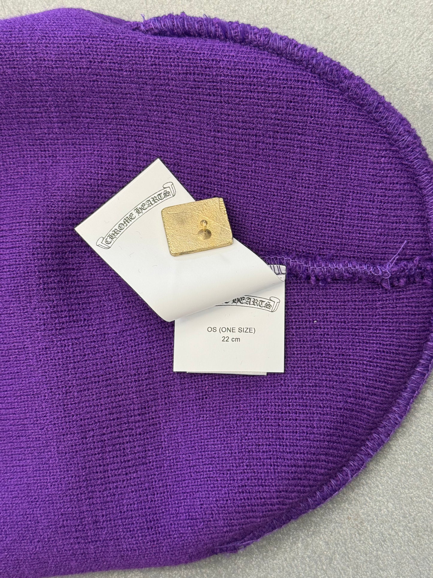 CHROME HEARTS WATCH CAP BEANIE - PURPLE/RED