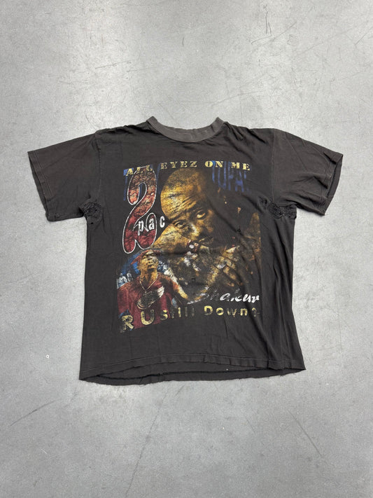 90S 2PAC "ALL EYEZ ON ME" "R U STILL DOWN?" RAP TEE (FADED TAG)