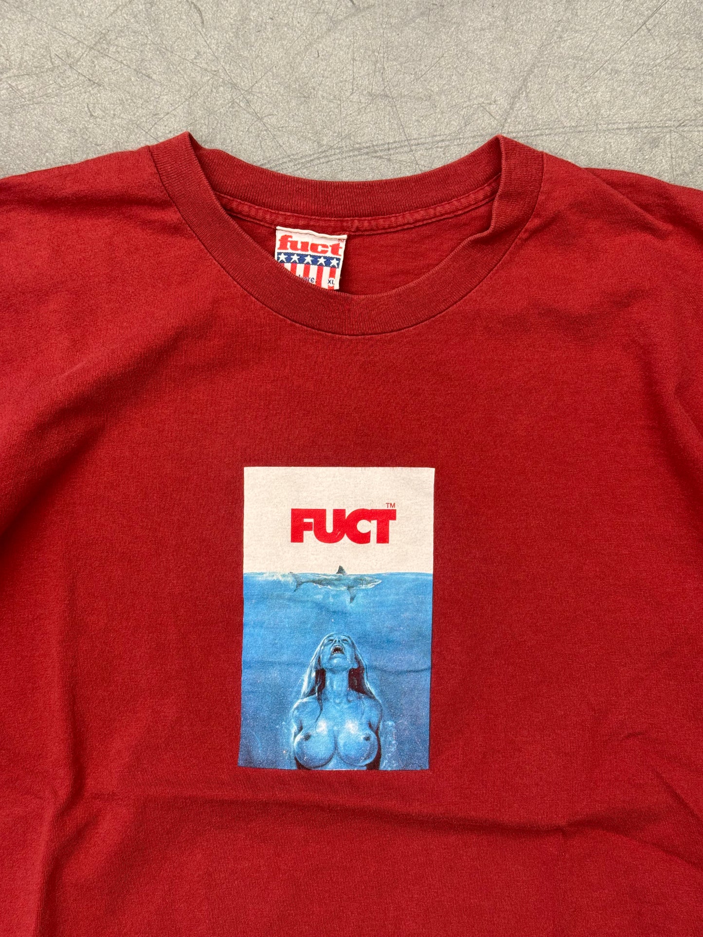 90S FUCT JAWS TEE (AMERICAN FLAG TAG)