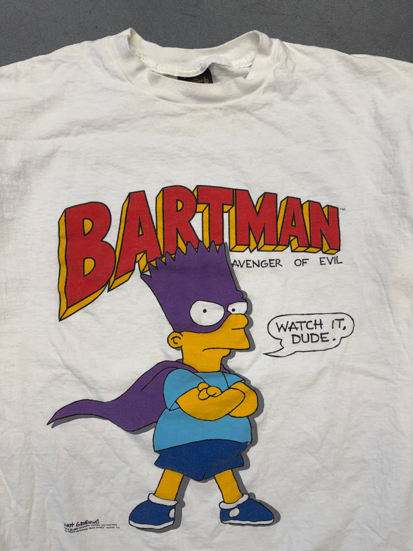 1989 THE SIMPSONS BARTMAN TEE (CHANGES TAG)