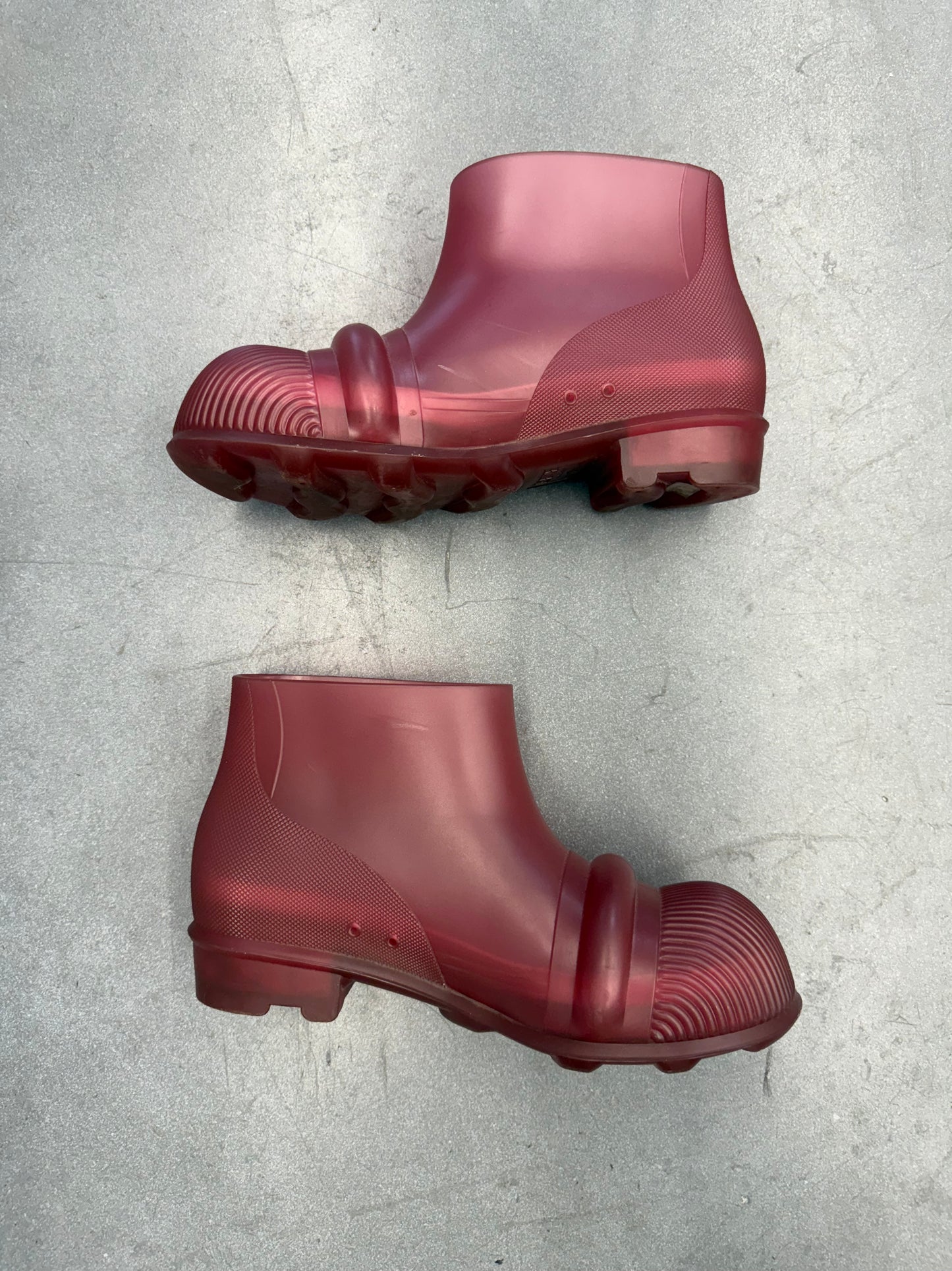 LOEWE SIZE 43 MEN'S MOLDED TRANSPARENT RUBBER BOOT