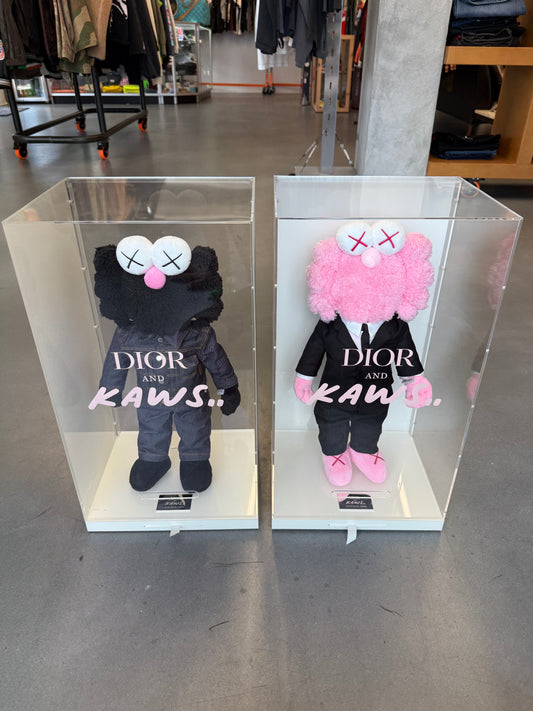 2019 KAWS BFF DIOR PLUSH SET OF 2 PINK #439 & BLACK #336