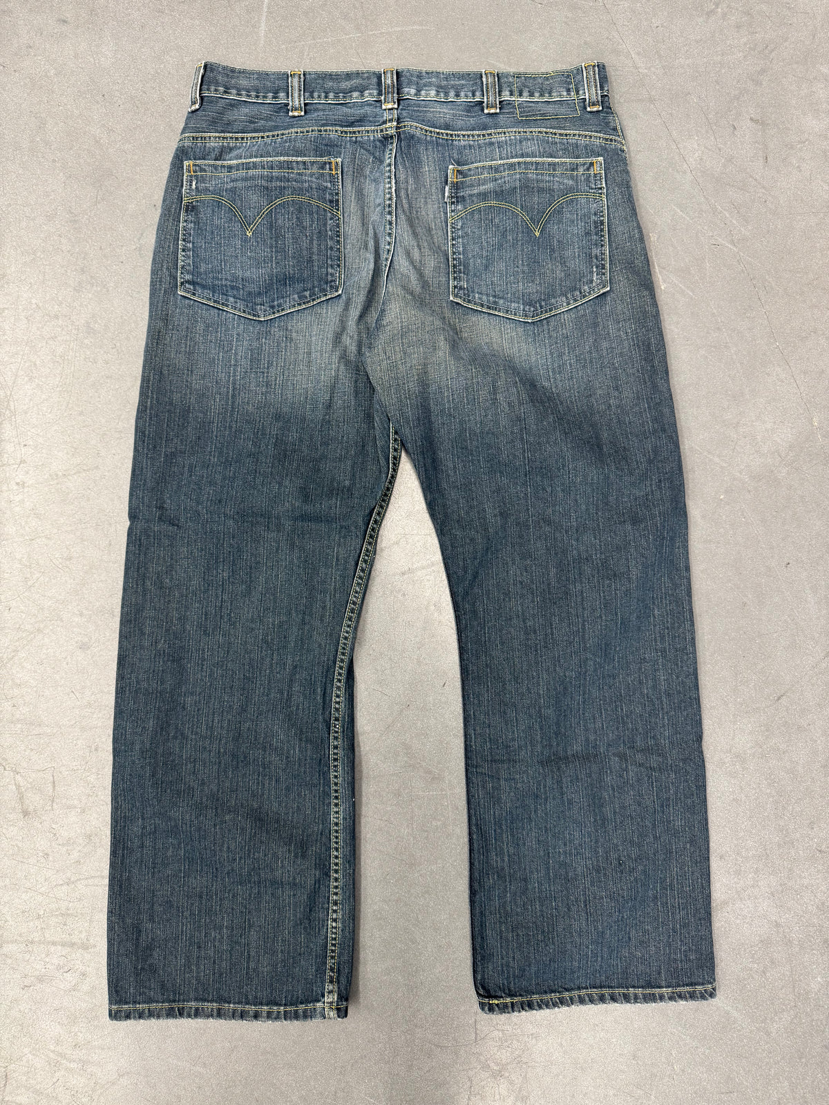 LEVIS SILVER TAB PAINT SPLATTER TRUE BOOT JEANS - 38/32