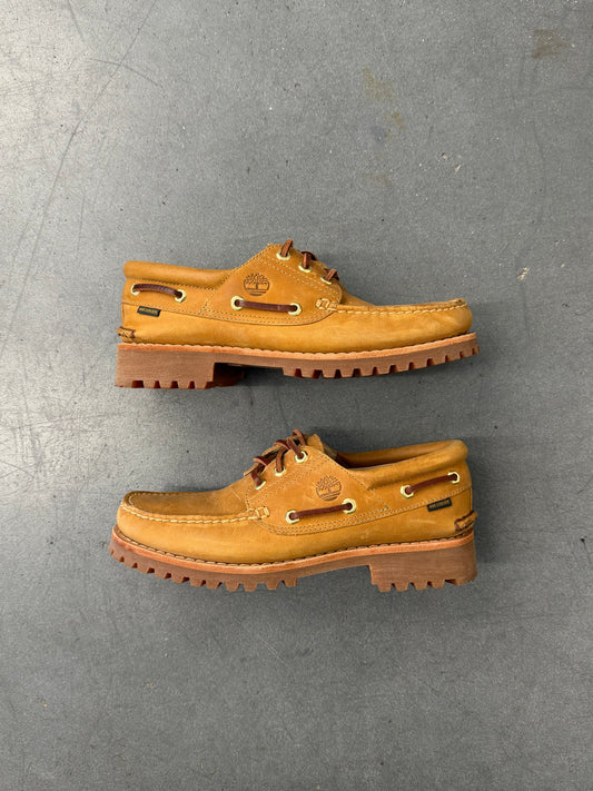 2021 AIME LEON DORE X TIMBERLAND 3-EYE CLASSIC LUG BOAT SHOES - WHEAT