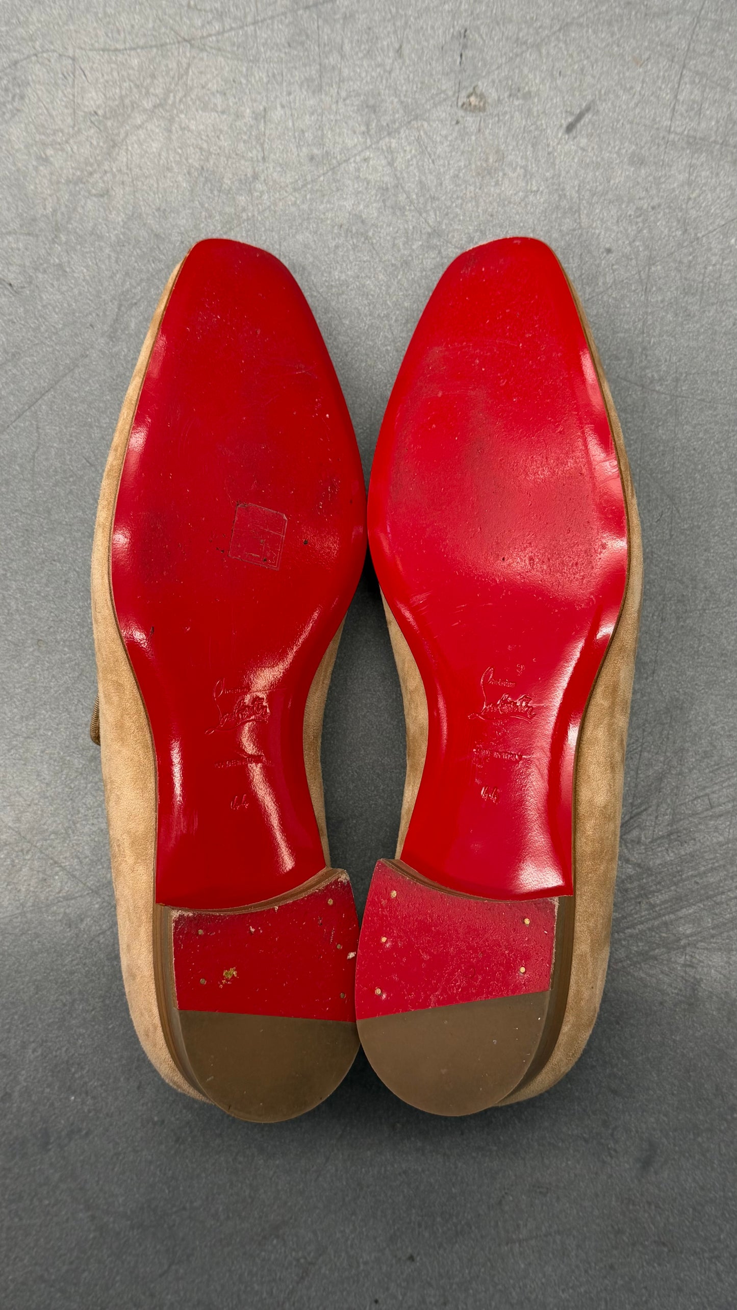 SIZE 44 CHRISTIAN LOUBOUTIN DANDELION FLAT 'LIONNE' MENS SHOES (W/BOX)