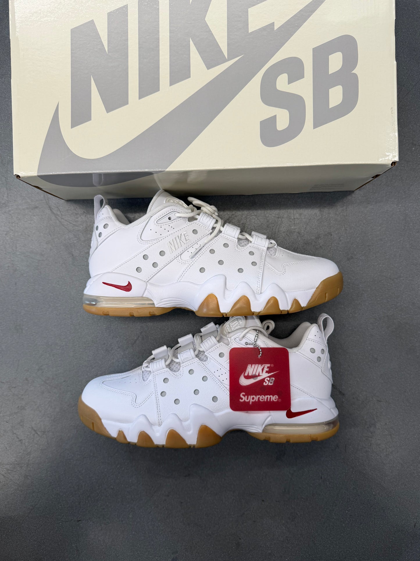 SS26 SUPREME NIKE SB AIR MAX 2 CB '94 LOW - SUPREME WHITE GUM (W/BOX)
