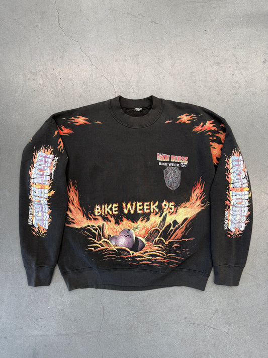 1995 IRON HORSE SALOON DRAGON SPITFIRE BIKE WEEK CREWNECK (CUT TAG)