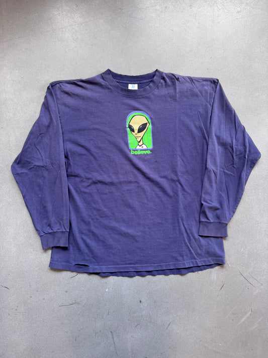90'S ALIEN WORKSHOP BELIEVE. LS TEE (BELTON TAG)