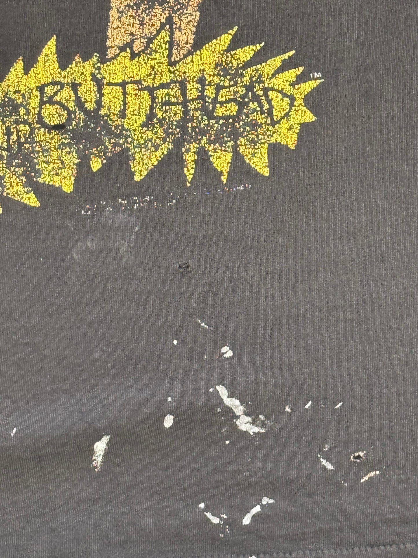 1993 MTV BEAVIS AND BUTT-HEAD SCREAMING FACES FADED TEE (FOTL TAG)