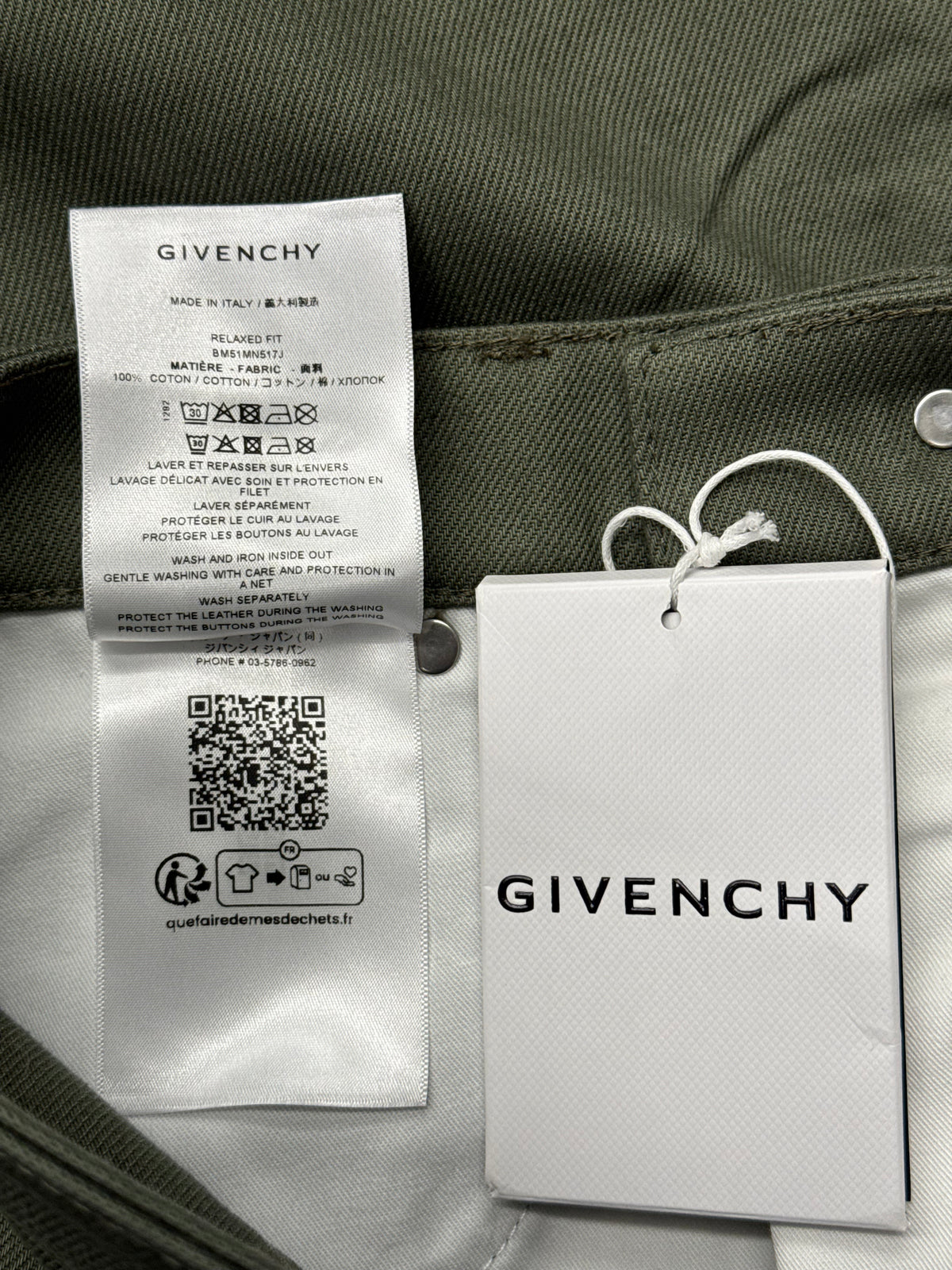 SS26 GIVENCHY SEAM OVERDYED JEANS - SALVIA