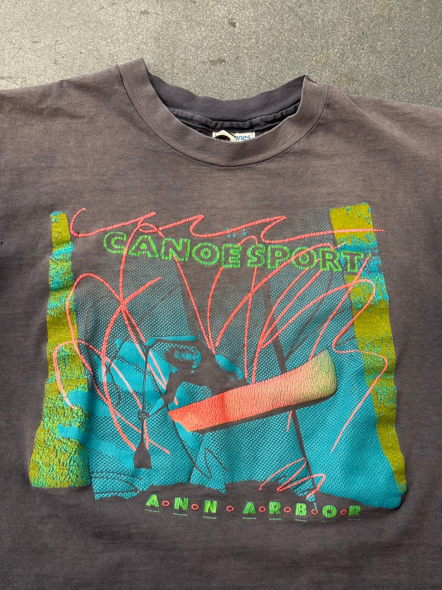 90S CANOE SPORT ANN ARBOR TEE (HANES TAG)
