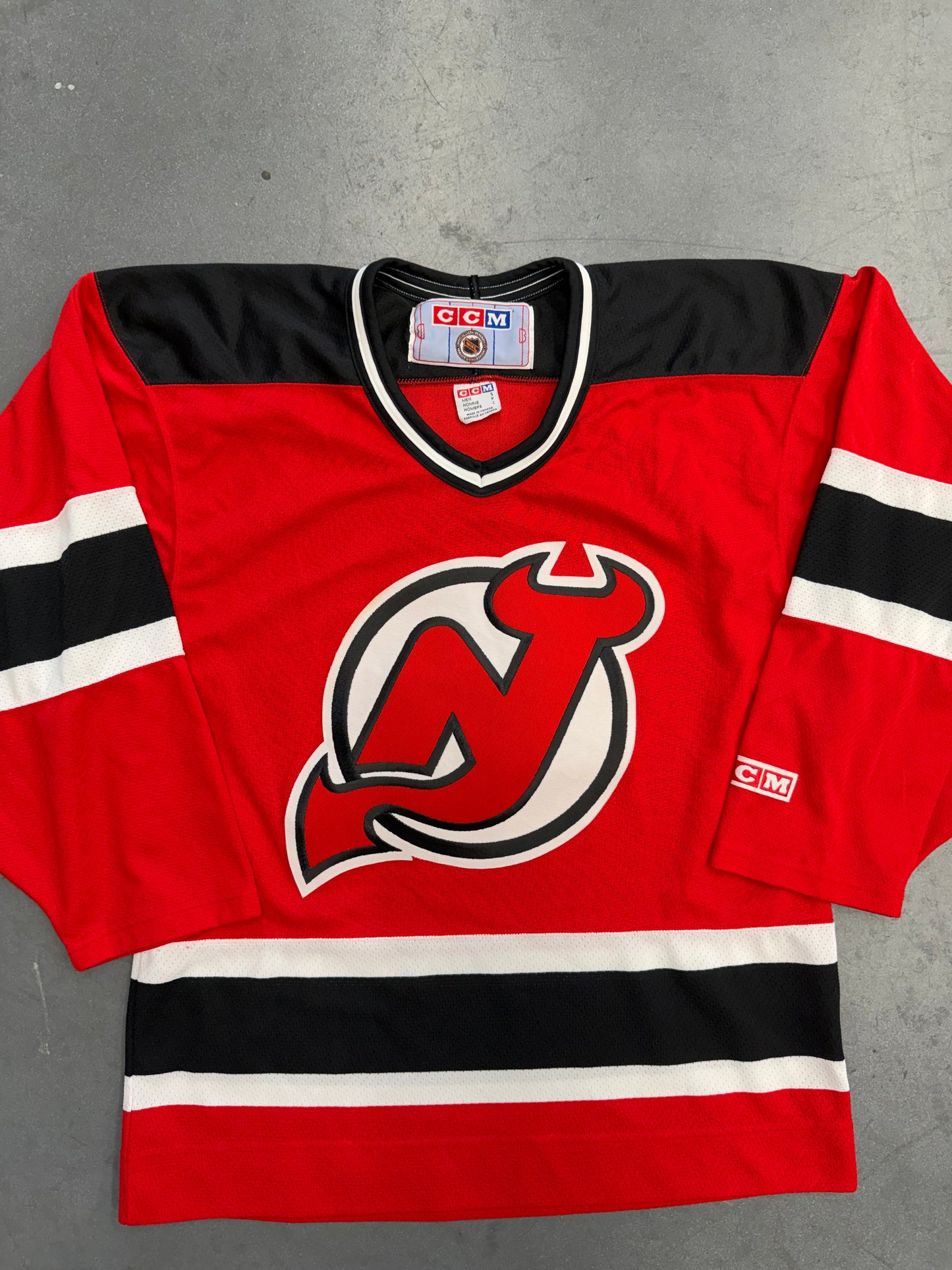 90S NEW JERSEY DEVILS CCM NHL HOCKEY JERSEY
