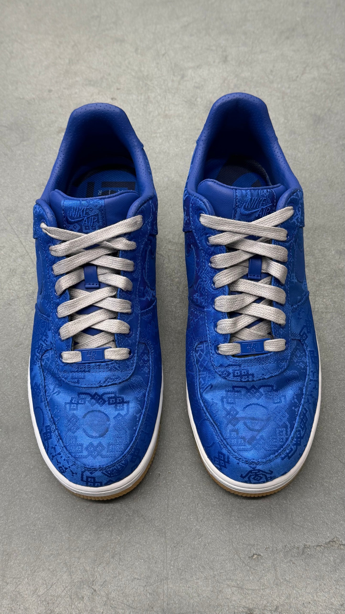 2019 CLOT BLUE SILK NIKE AIR FORCE 1 LOW (WITH BOX)