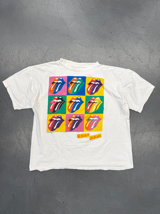 1989 ROLLING STONES URBAN JUNGLE EUROPE 1990 TOUR ANDY WARHOL INSPIRED TEE (PULLED TAG)