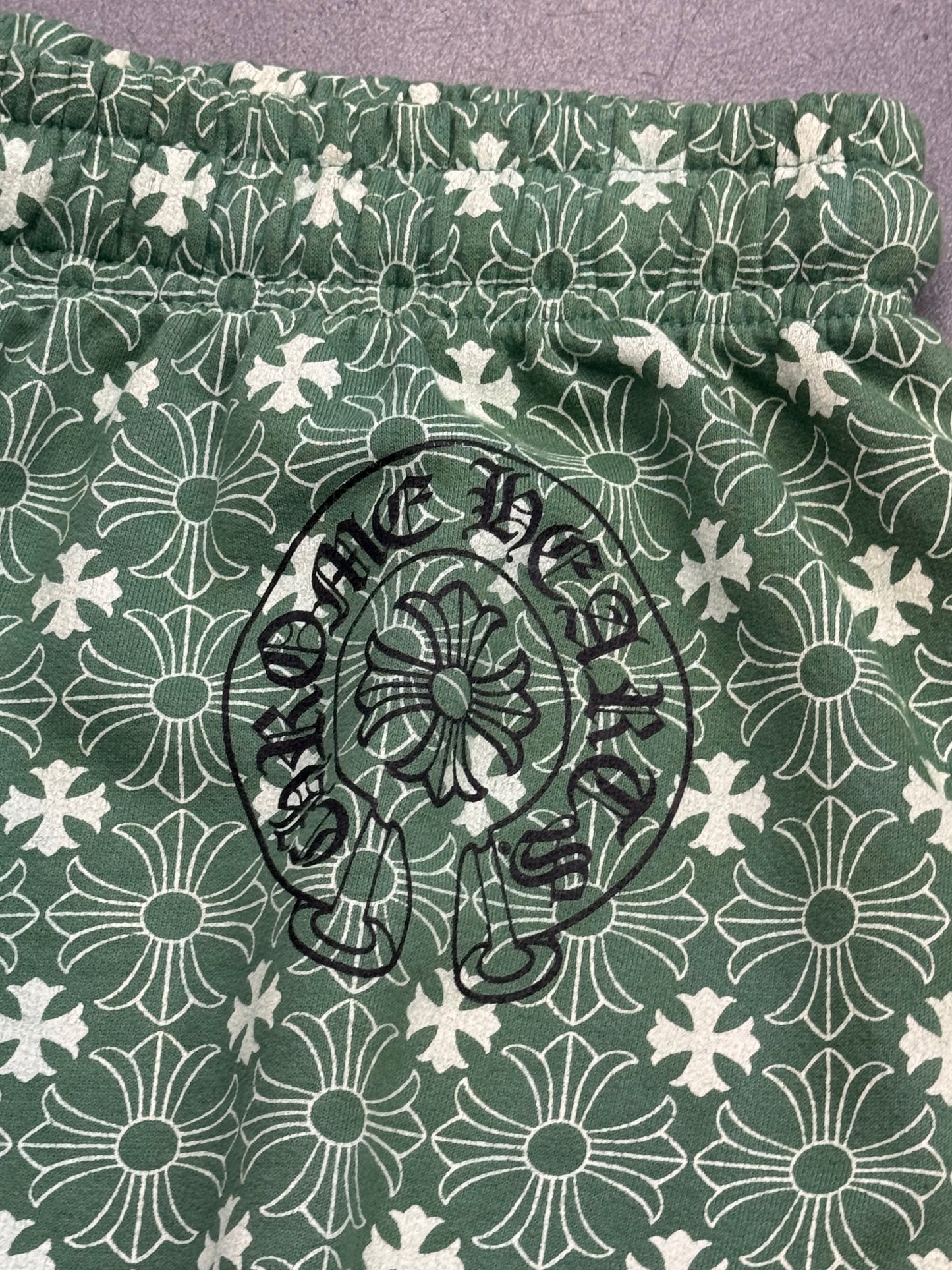 CHROME HEARTS PLUS CROSS MONOGRAM SWEATPANT - GREEN