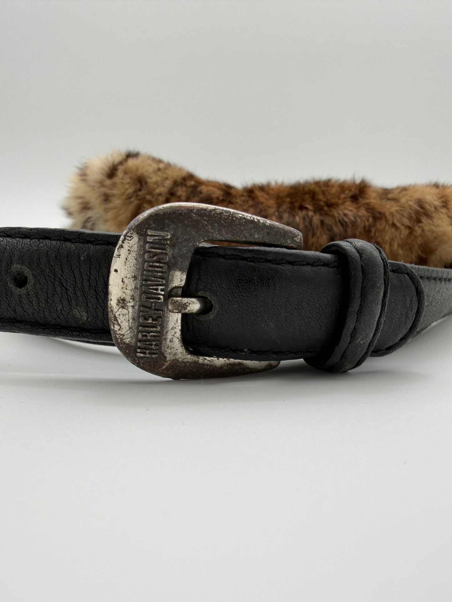 90S HARLEY-DAVIDSON BOBCAT FUR SHOULDER BAG