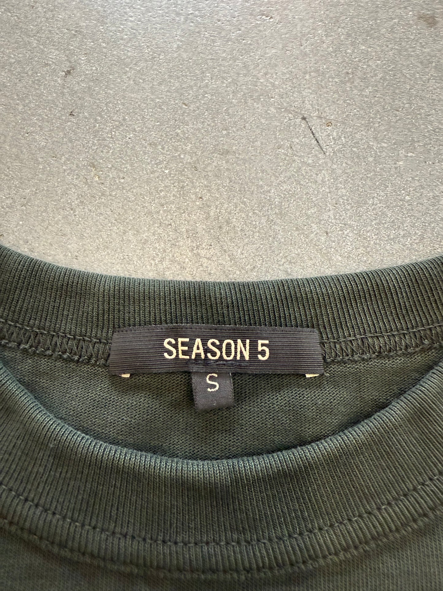 YEEZY SEASON 5 CALI SPORT TEE - GREEN (S) (CROPPED)
