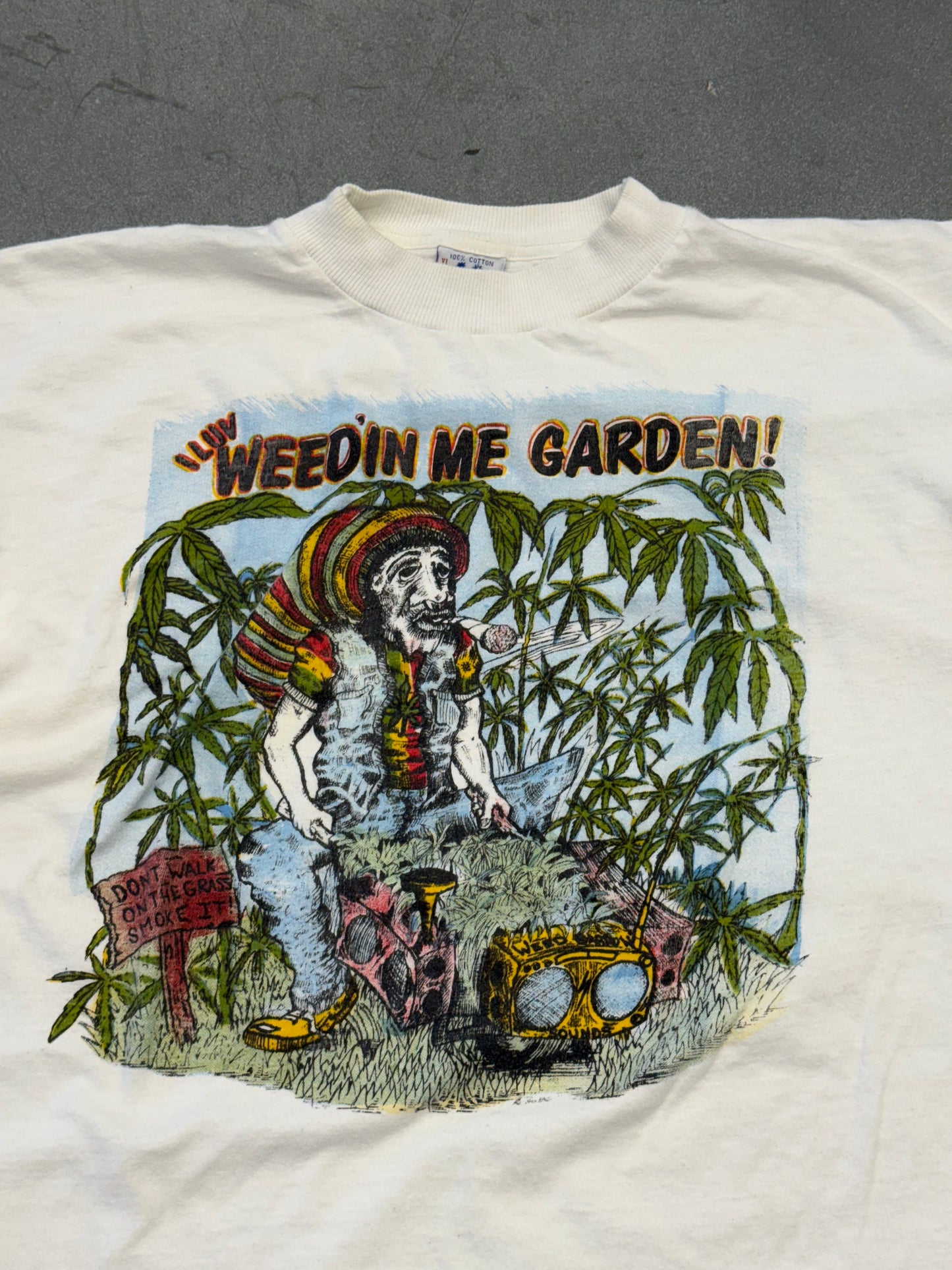 90S I LUV WEED'IN ME GARDEN! TEE (SIERRA TEEZ TAG)