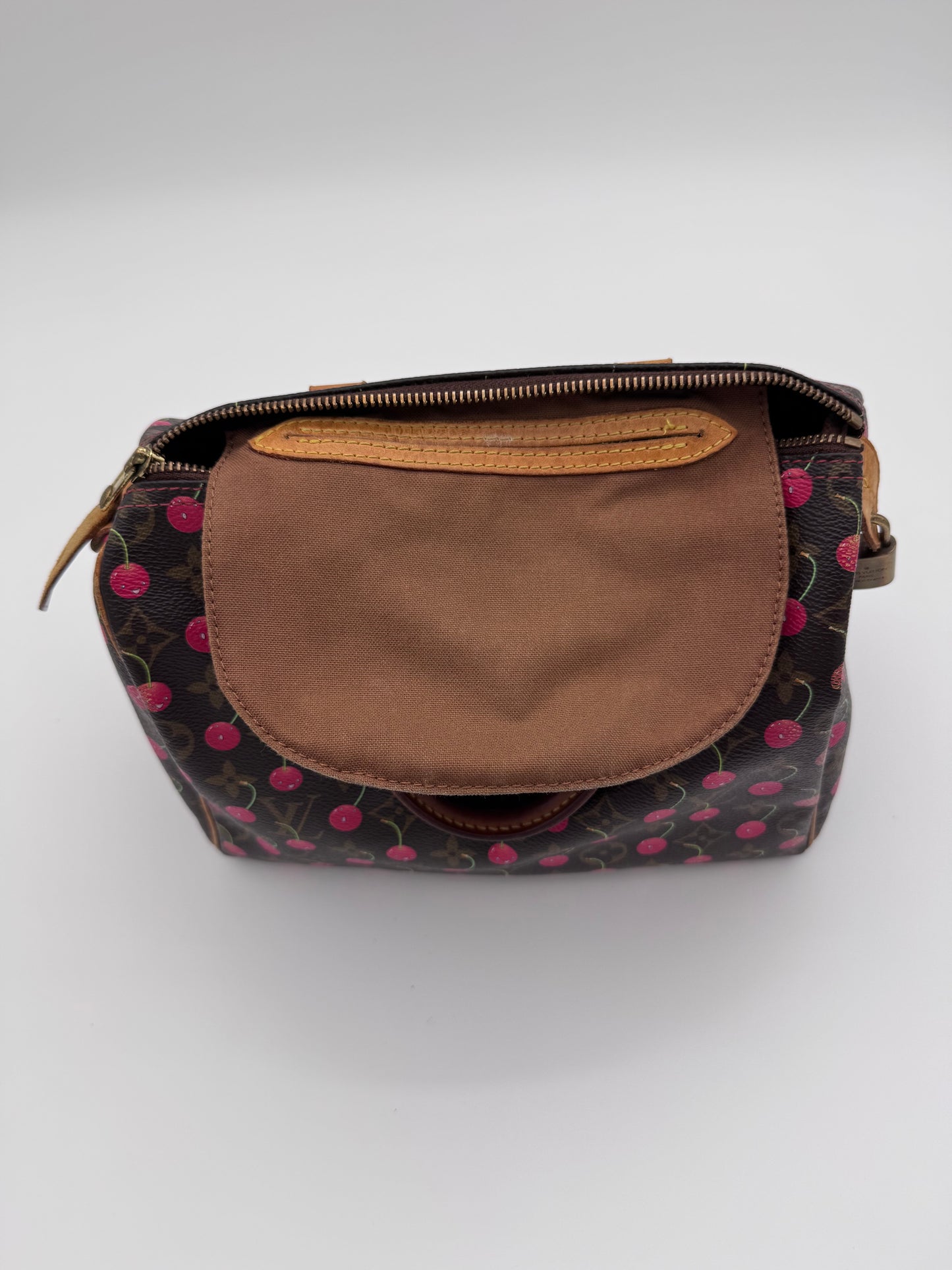2005 LOUIS VUITTON LV CHERRY MONOGRAM MURAKAMI SPEEDY 25 VINTAGE