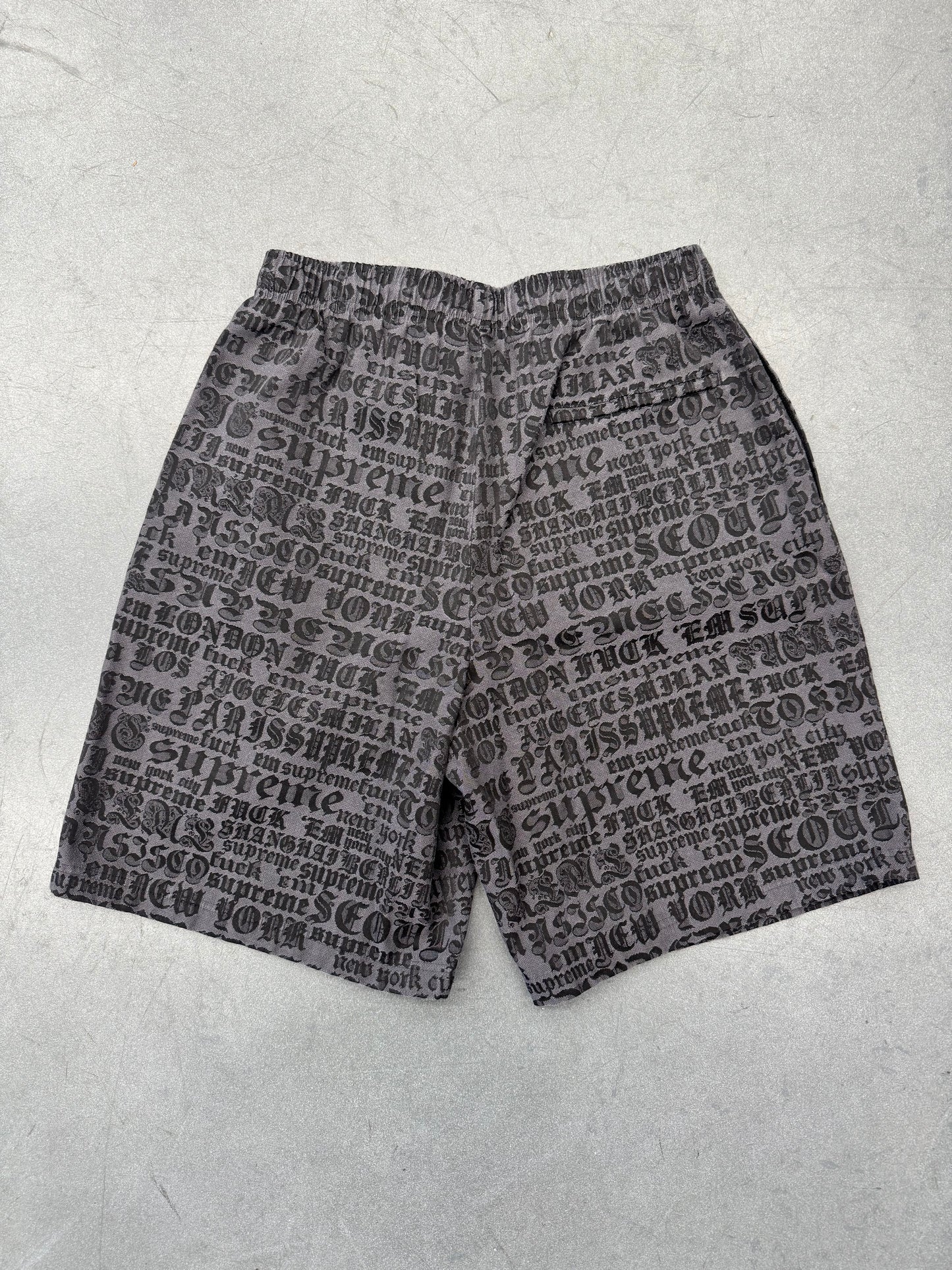SS25 SUPREME CITIES JACQUARD SHORT - BLACK